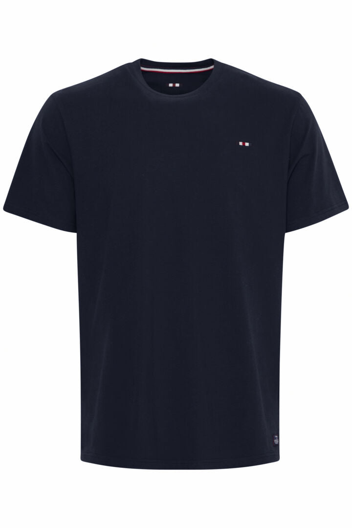 Tee shirt basic logo poitrine marine FQ1924