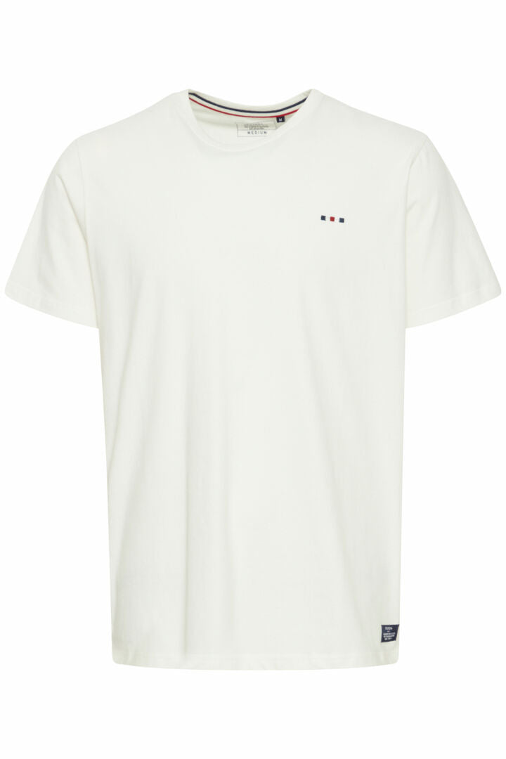 Tee shirt basic logo poitrine blanc neige FQ1924