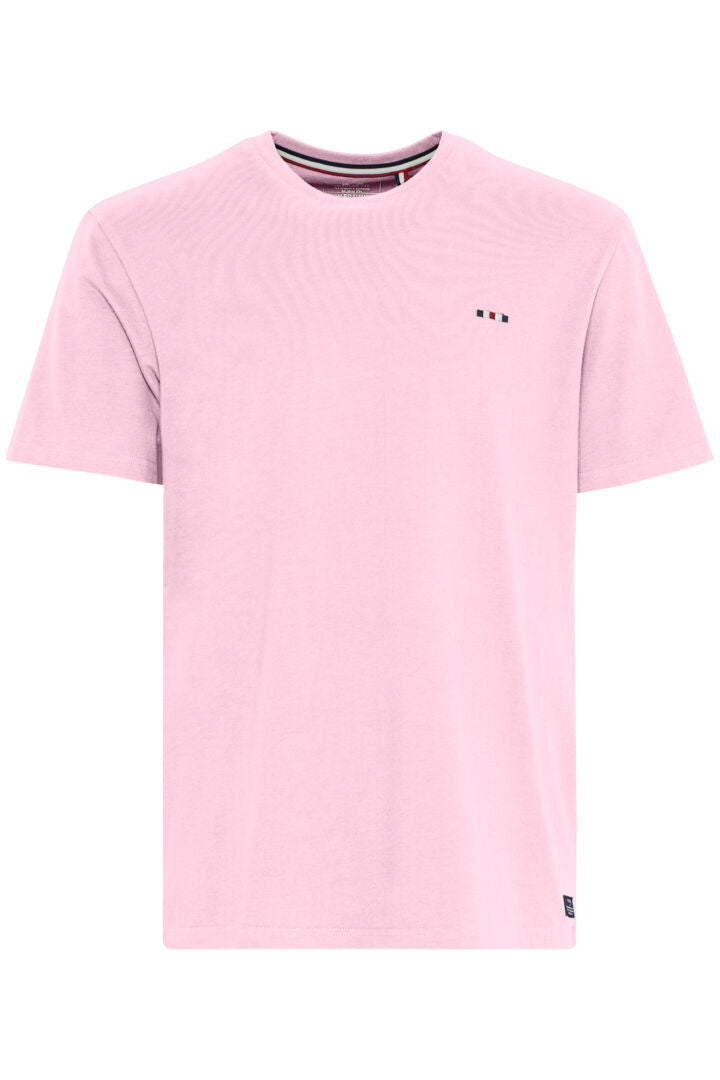 Tee shirt basic logo poitrine rose FQ1924