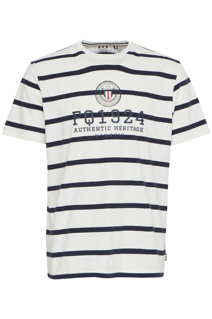 Tee shirt rayé logo poitrine FQ1924