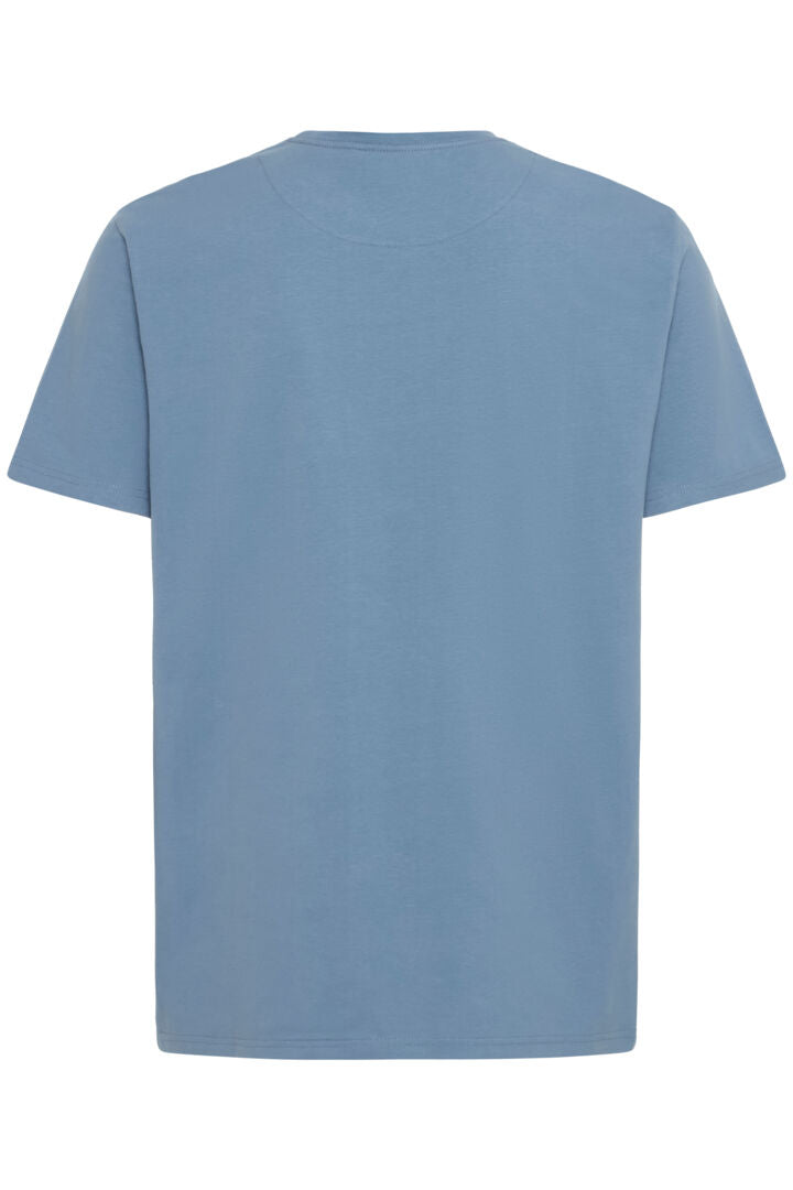 Tee shirt basic logo poitrine bleu mer FQ1924