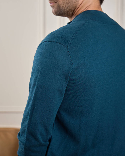Gilet zippé col camionneur en coton et cachemire Mise au Green