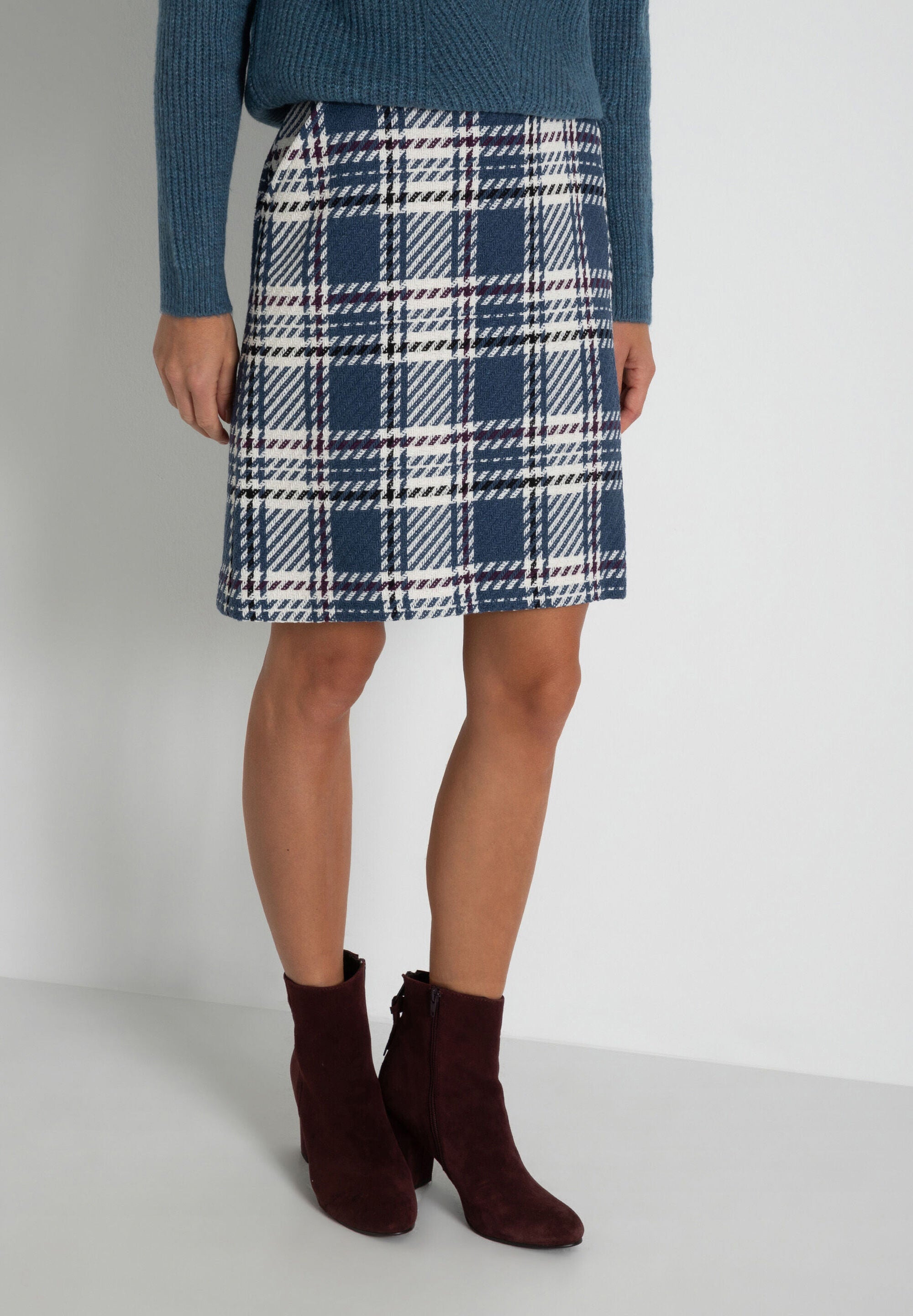 Jupe courte carreaux bleue MORE & MORE