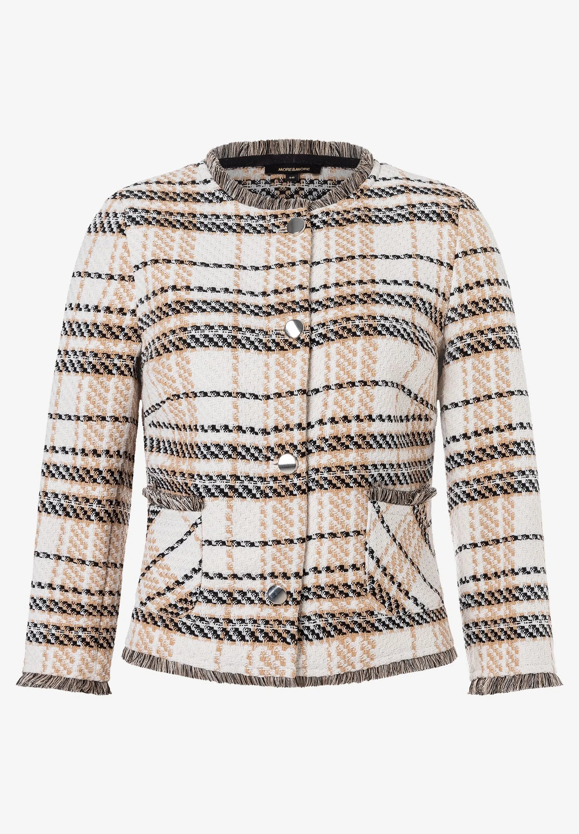 Veste bouclée à carreaux MORE & MORE