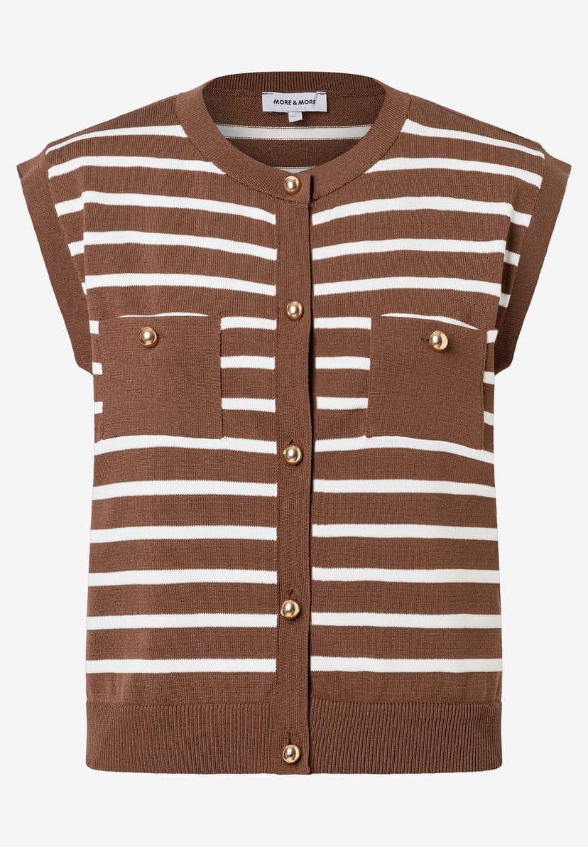 Gilet en tricot rayé MORE&MORE
