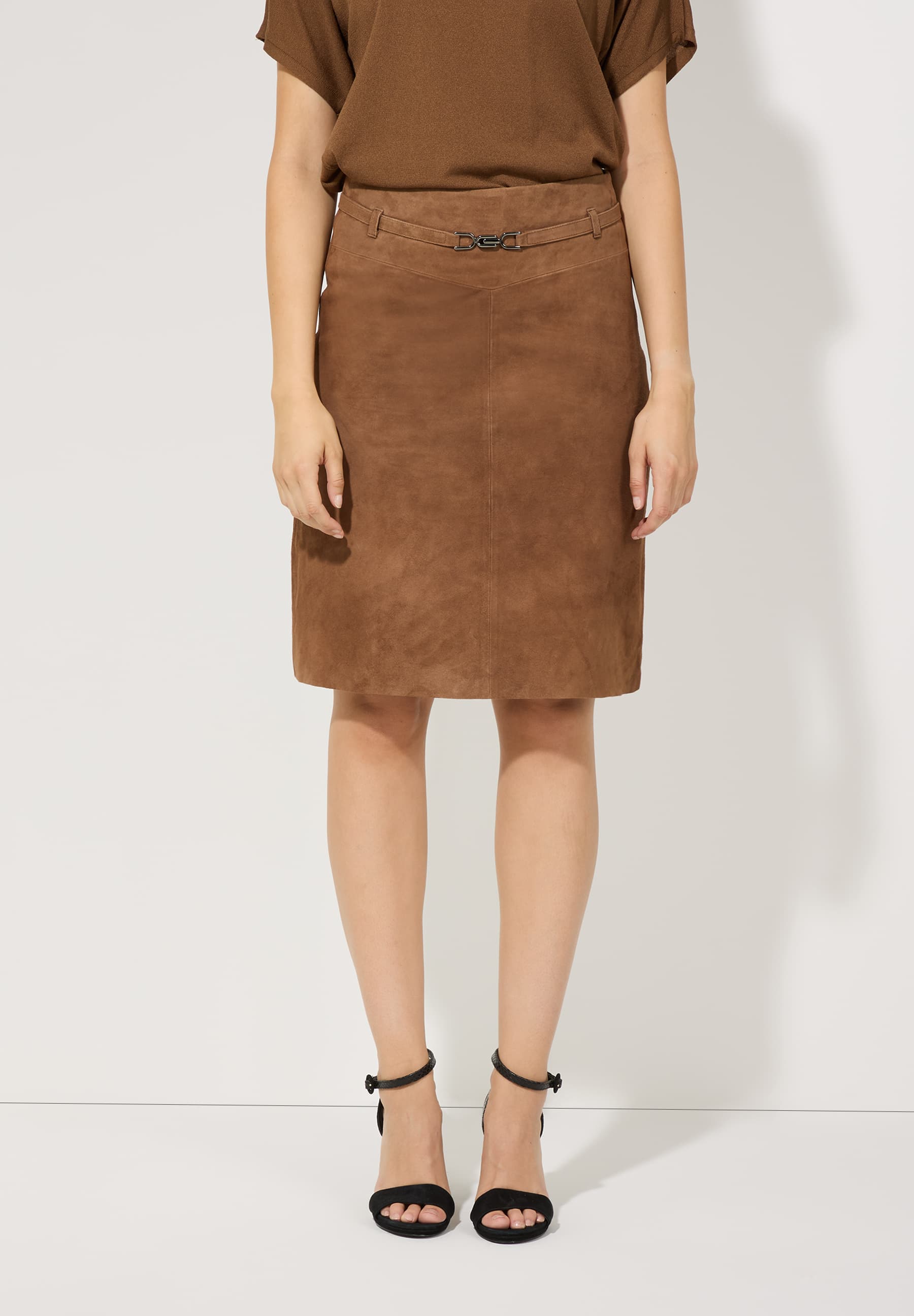 jupe en daim MORE&MORE