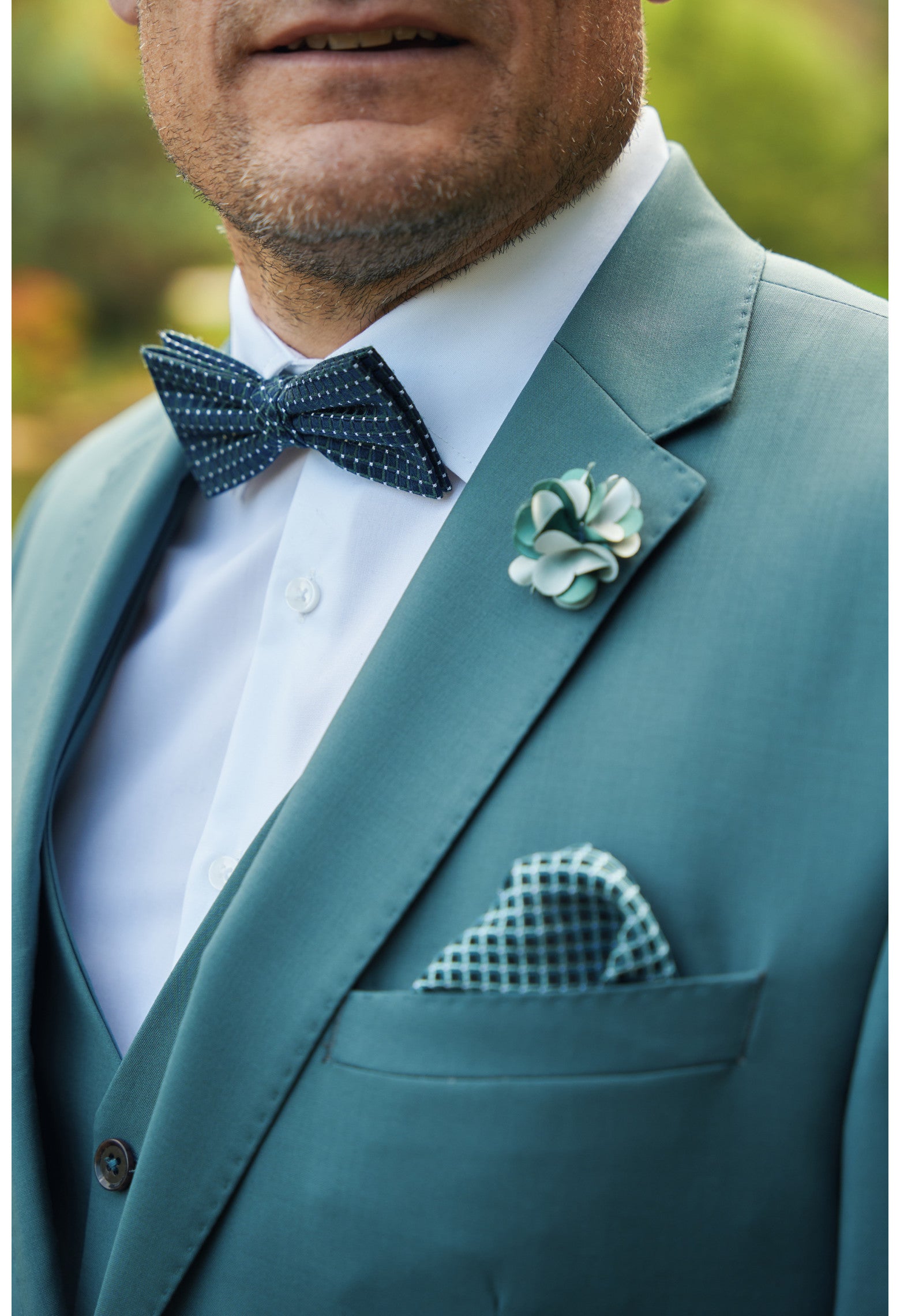 Costume laine vert bleuté HAFNIUM
