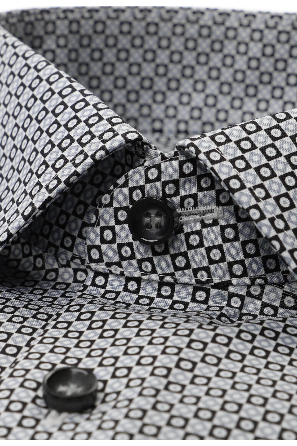 Chemise imprimée noire et grise Marvelis