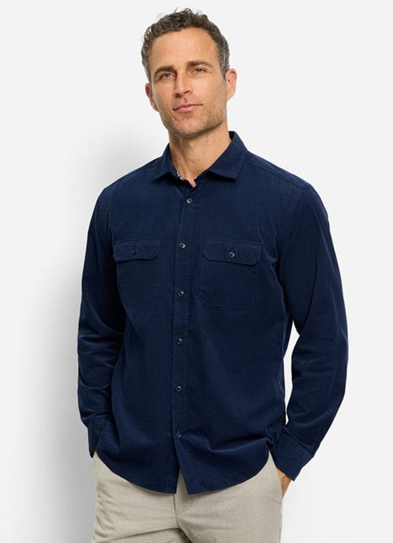 Chemise décontractée velours OLYMP