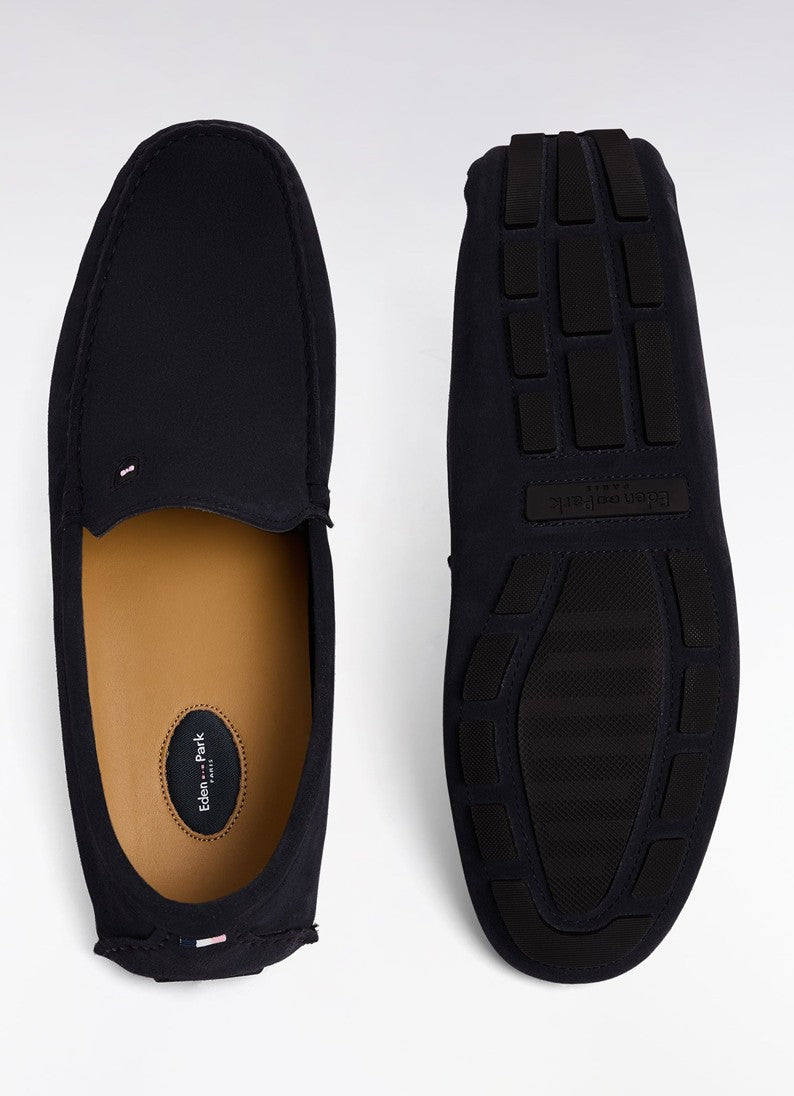 Mocassins en cuir suédé marine EDEN PARK