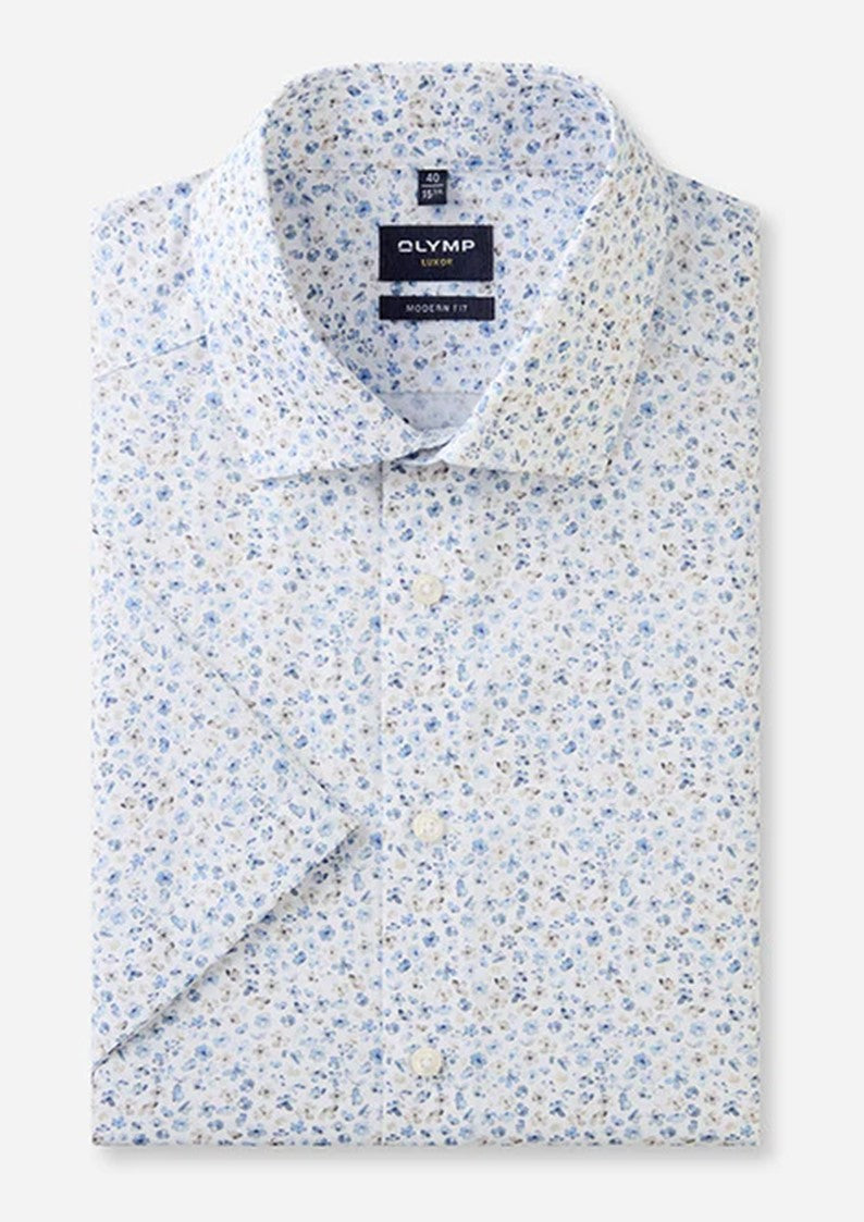 Chemisette motif floral coupe droite OLYMP