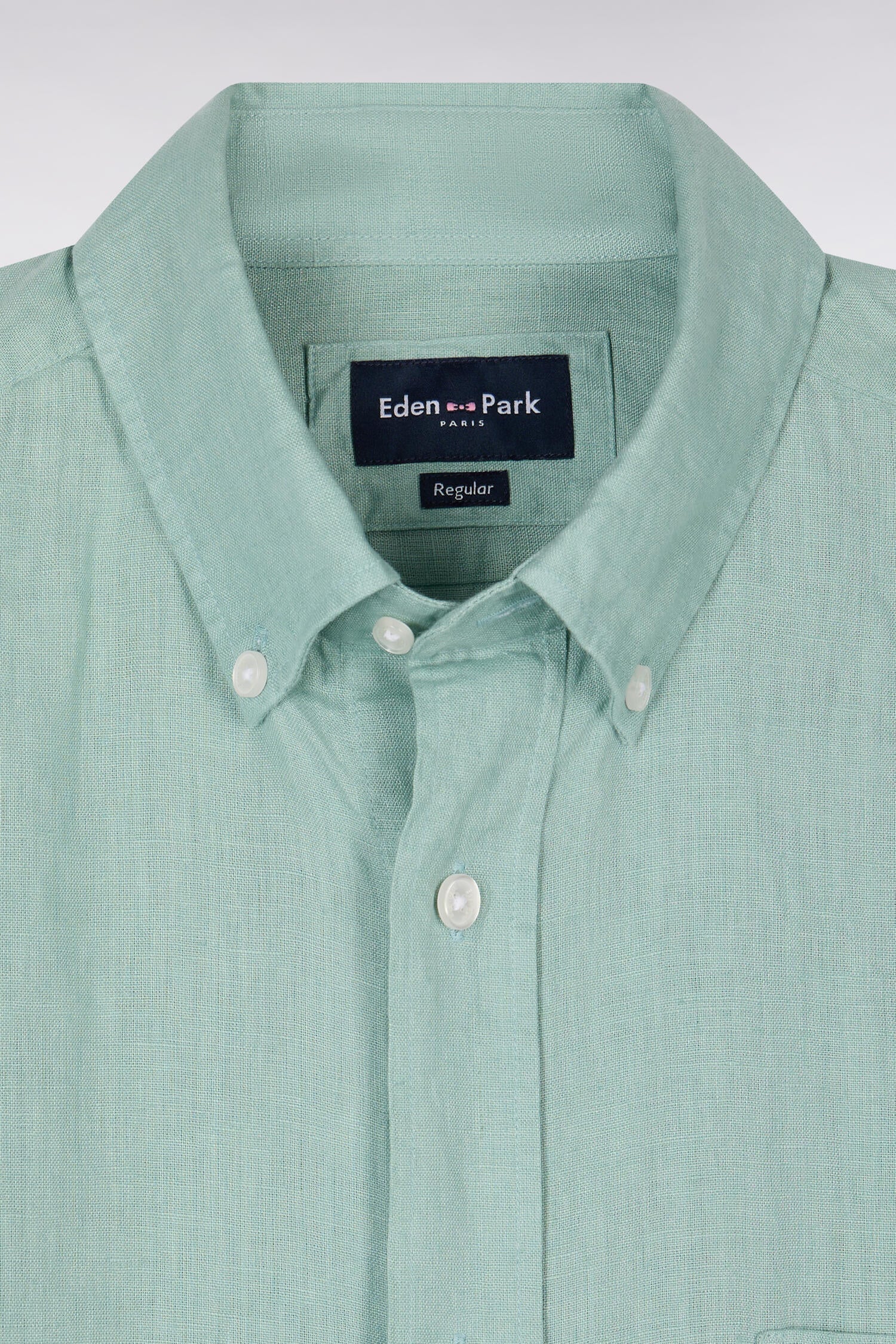 Chemise en lin vert d'eau EDEN PARK