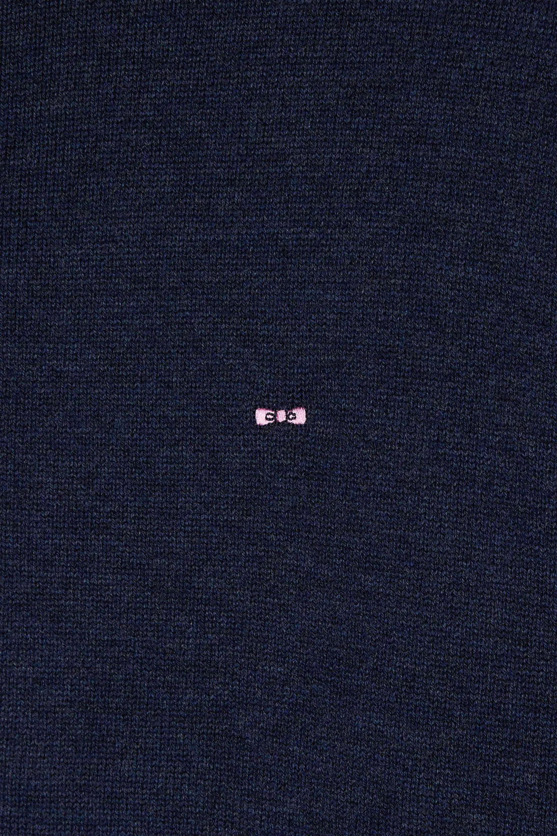 Pull col camionneur zippé en laine et coton bleu foncé EDEN PARK