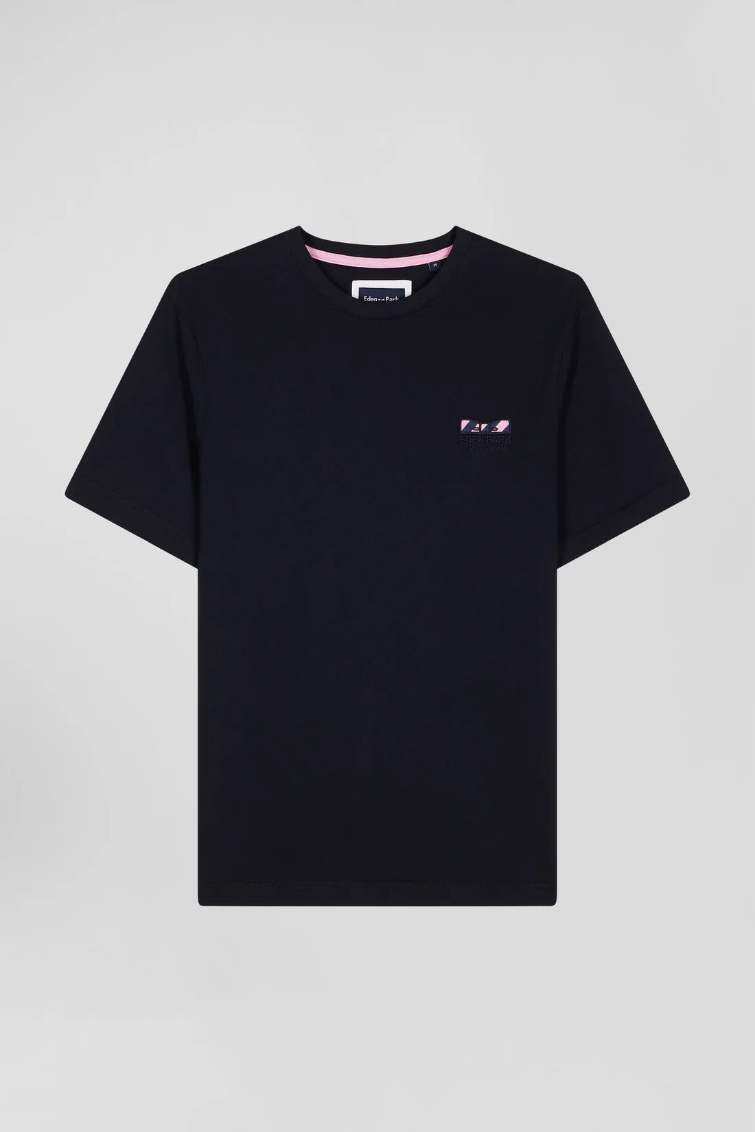 T-Shirt manches courtes marine emblème tissu cravate EDEN PARK