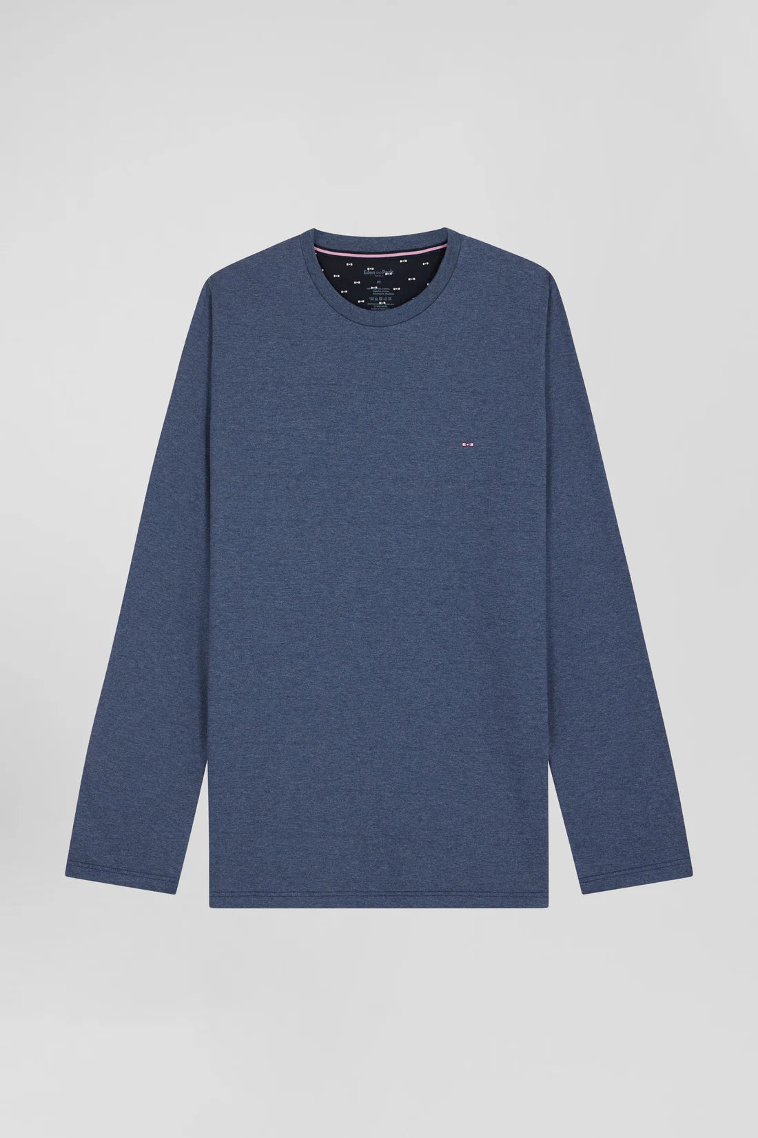 Pyjama long en coton bleu foncé pantalon à micromotifs nœuds papillon EDEN PARK