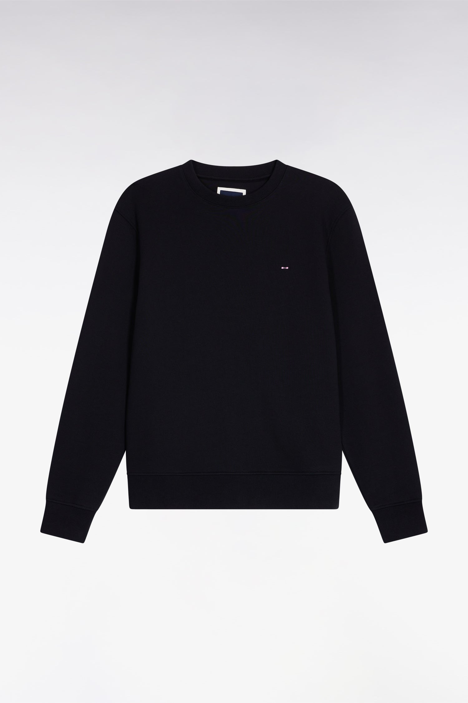 Sweatshirt à col rond en coton marine coupe droite EDEN PARK