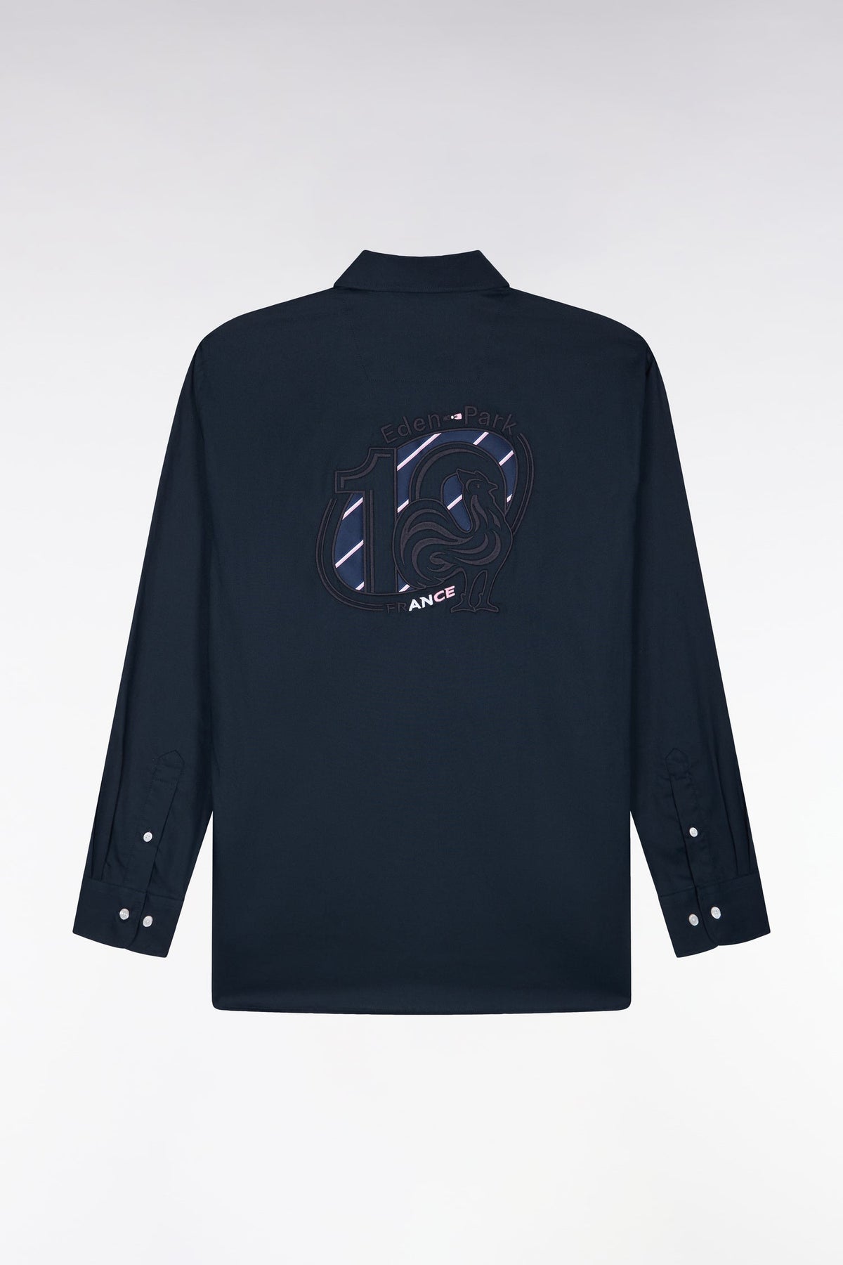 Chemise XV de France en coton marine Eden Park