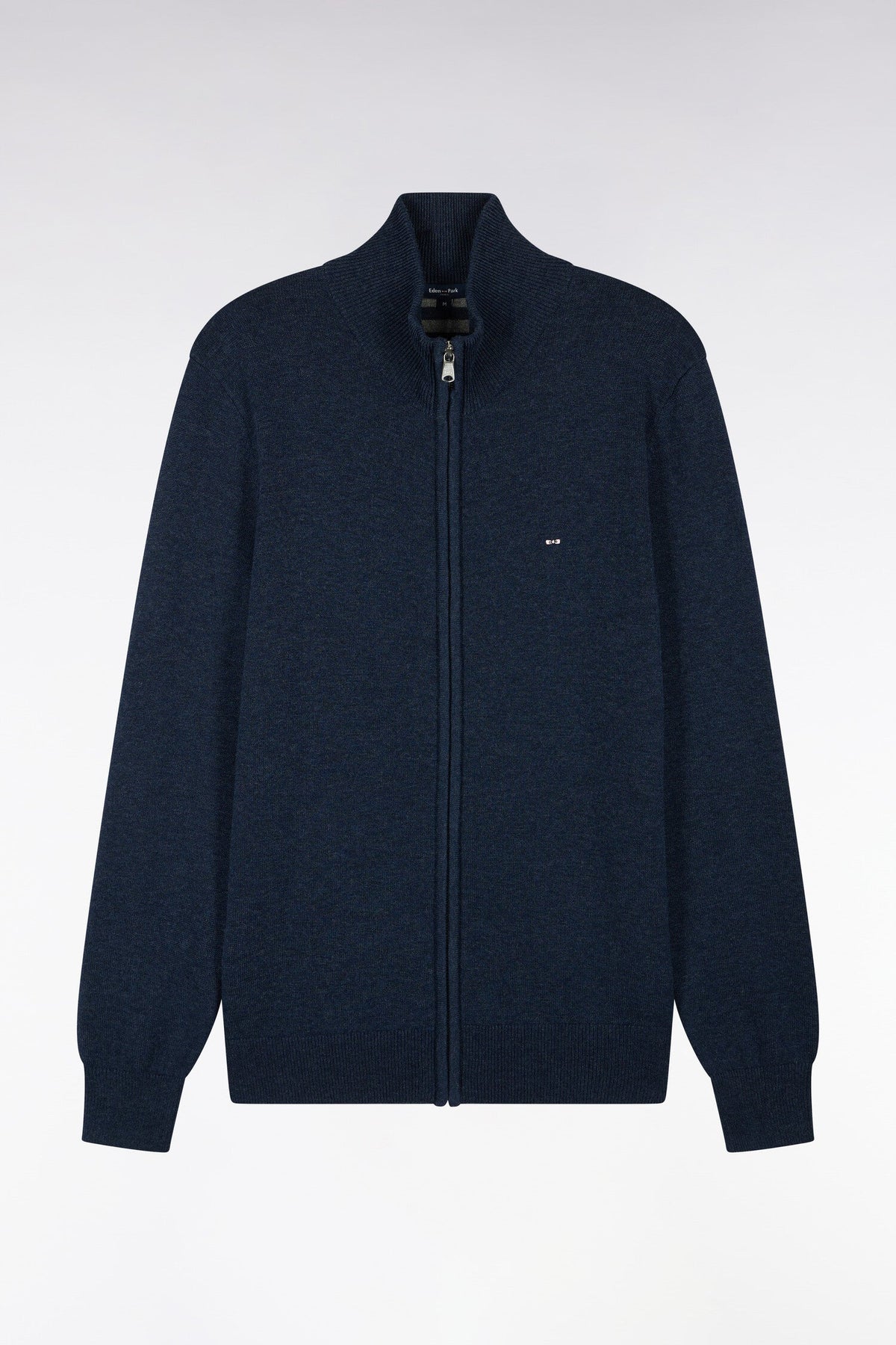 Cardigan col montant zippé bleu Eden Park