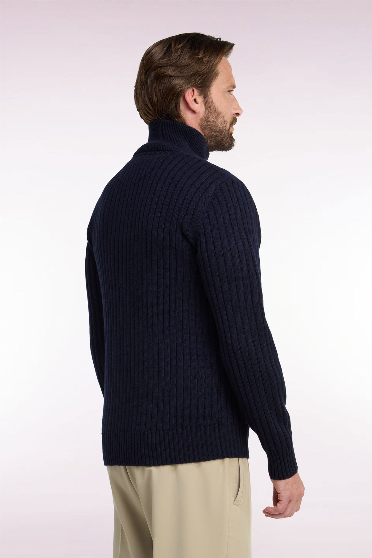 Cardigan col camionneur zippé en côte plate Eden Park