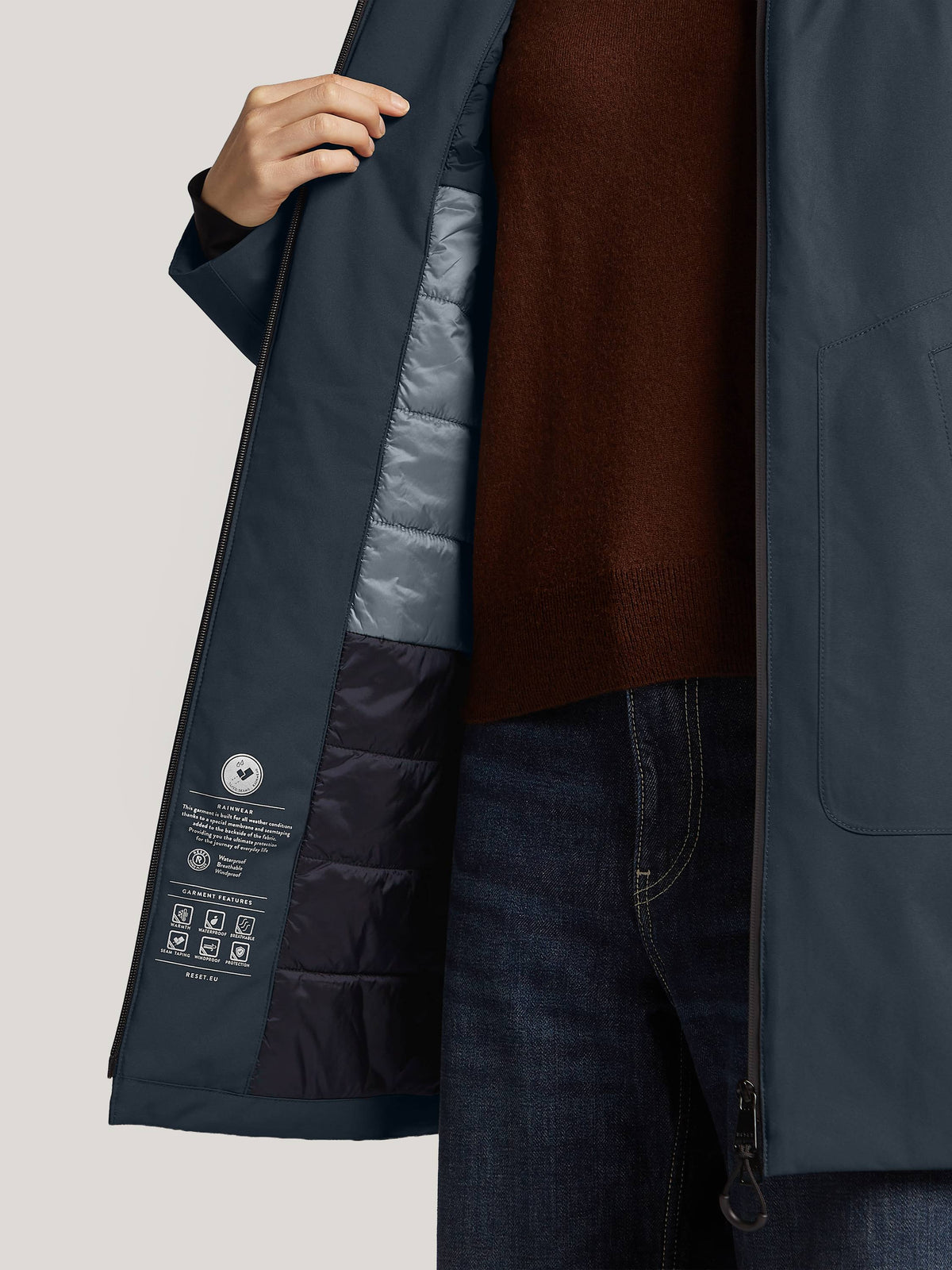 Imperméable fourré technique Reset