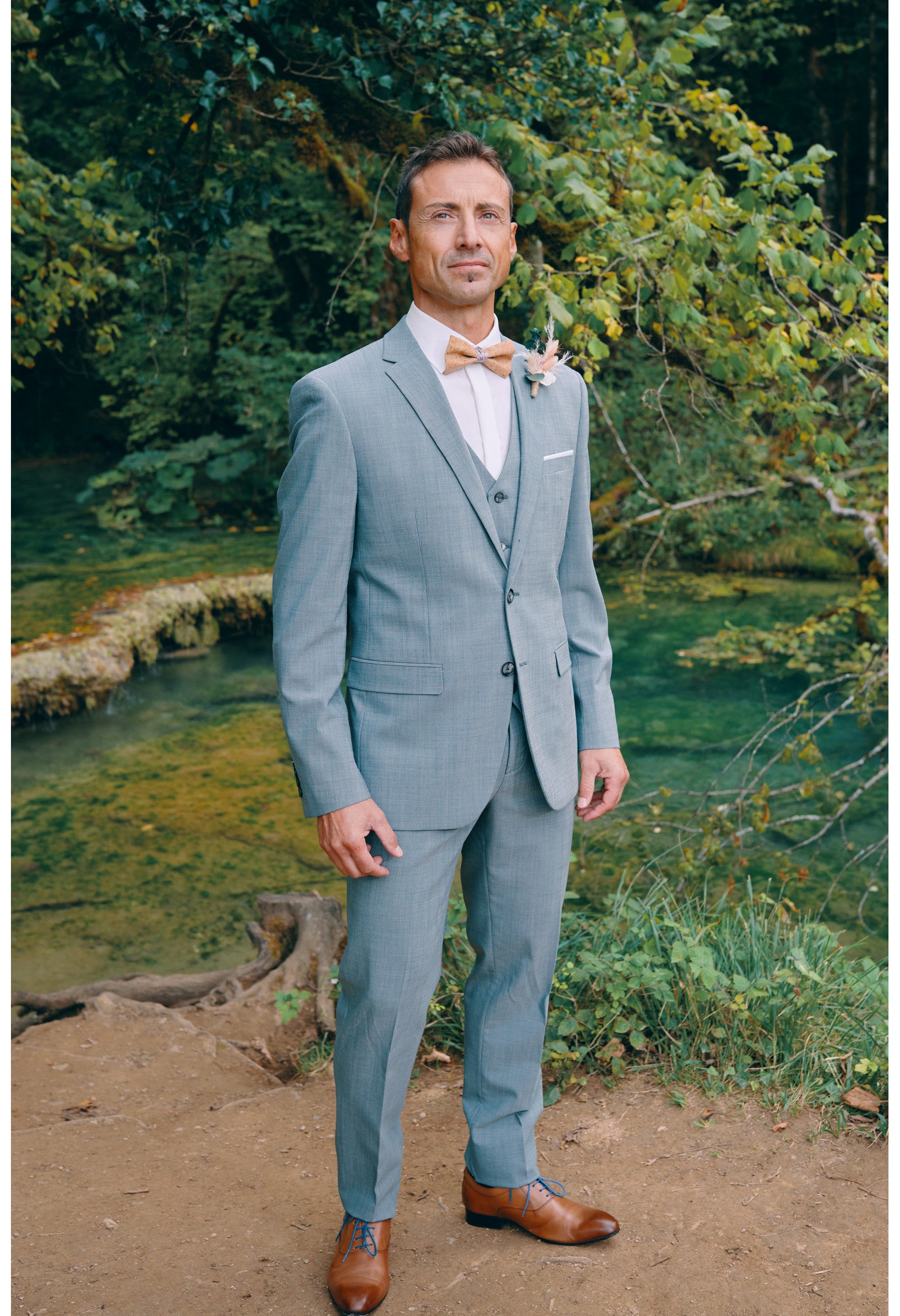 Costume poly laine céladon HAFNIUM