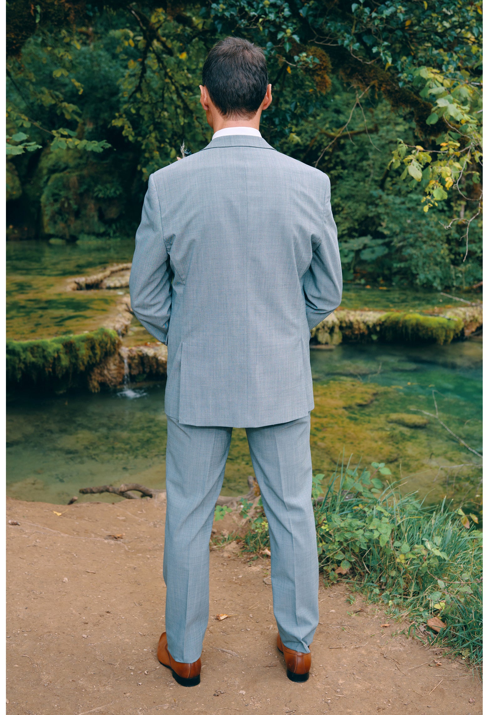 Costume poly laine céladon HAFNIUM