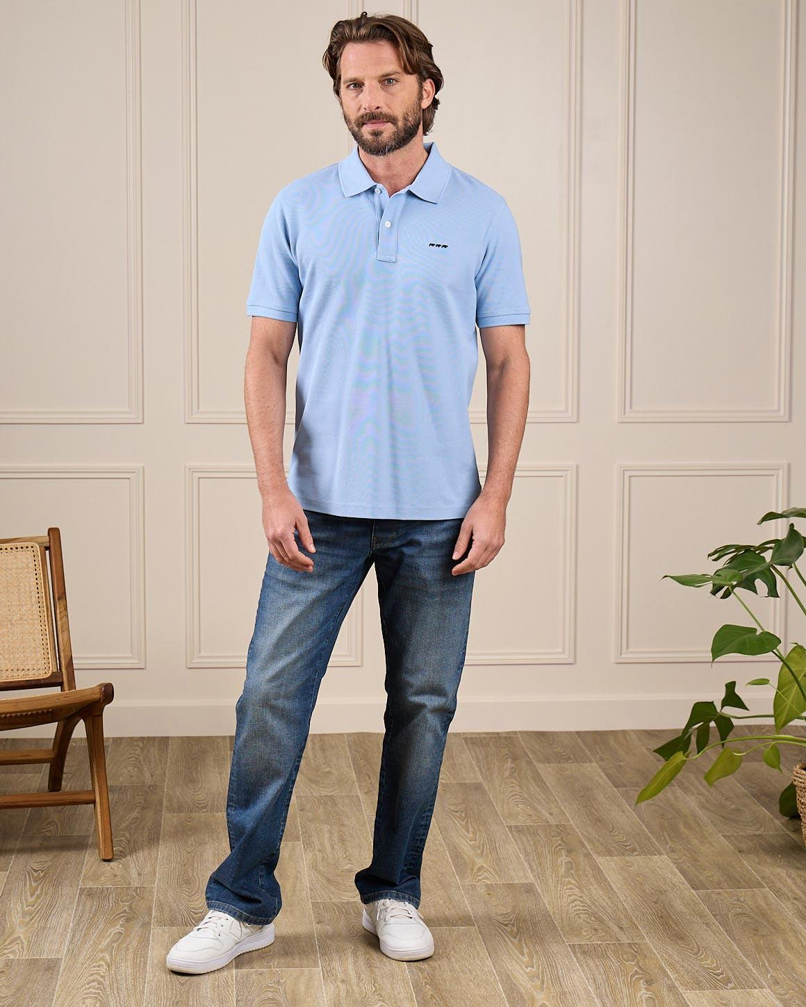 Polo bleu ciel MISE AU GREEN