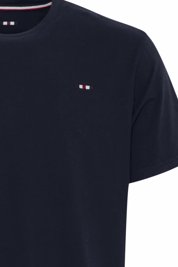 Tee shirt basic logo poitrine marine FQ1924