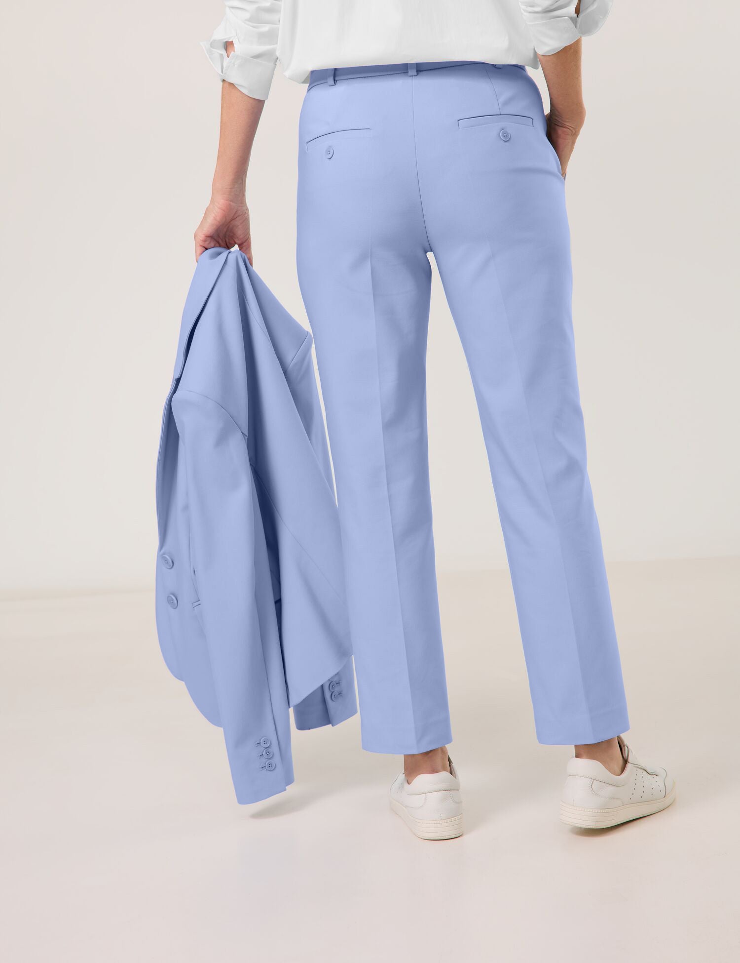 Pantalon chino bleu ciel avec fentes GERRY WEBER