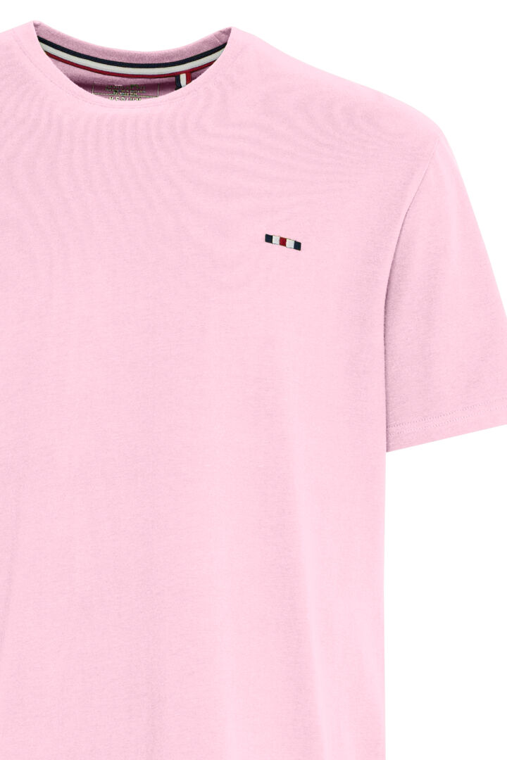 Tee shirt basic logo poitrine rose FQ1924
