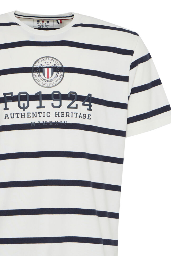 Tee shirt rayé logo poitrine FQ1924