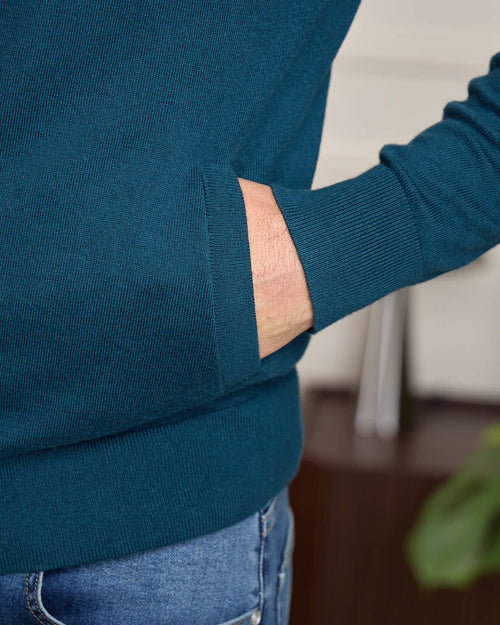 Gilet zippé col camionneur en coton et cachemire Mise au Green