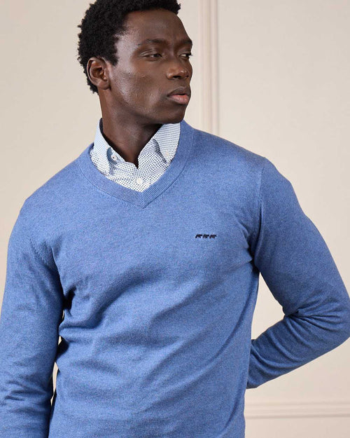 Pull col V Mise au Green