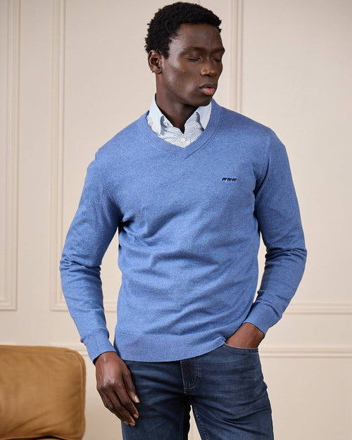 Pull col V Mise au Green
