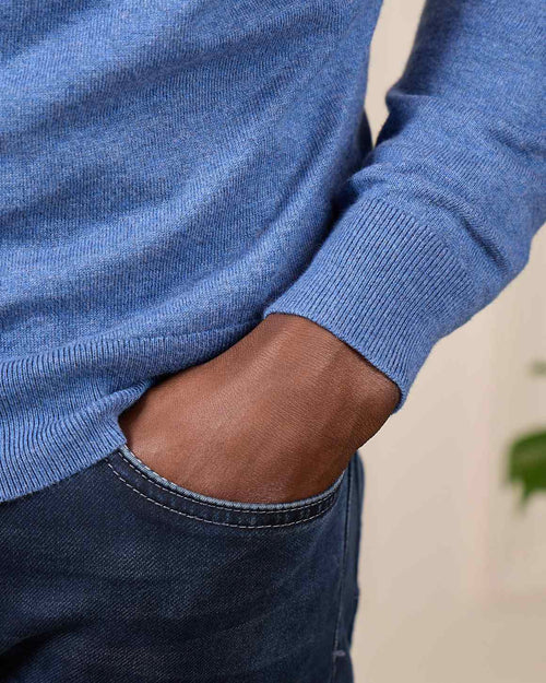 Pull col V Mise au Green
