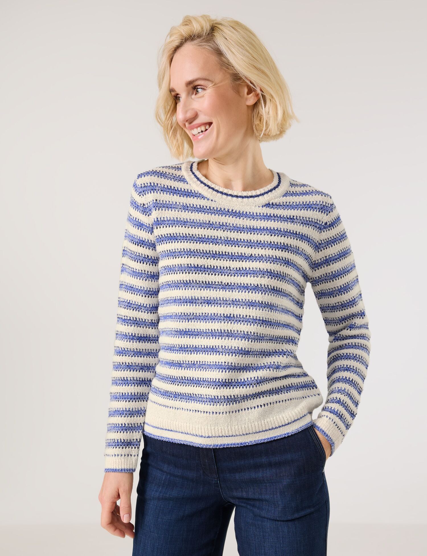 Pull rayé bleu ciel GERRY WEBER