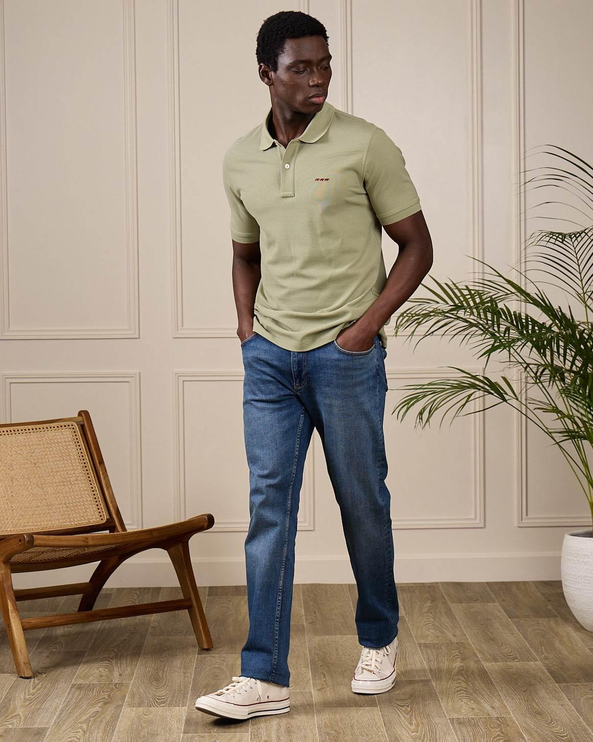 Polo kaki clair MISE AU GREEN