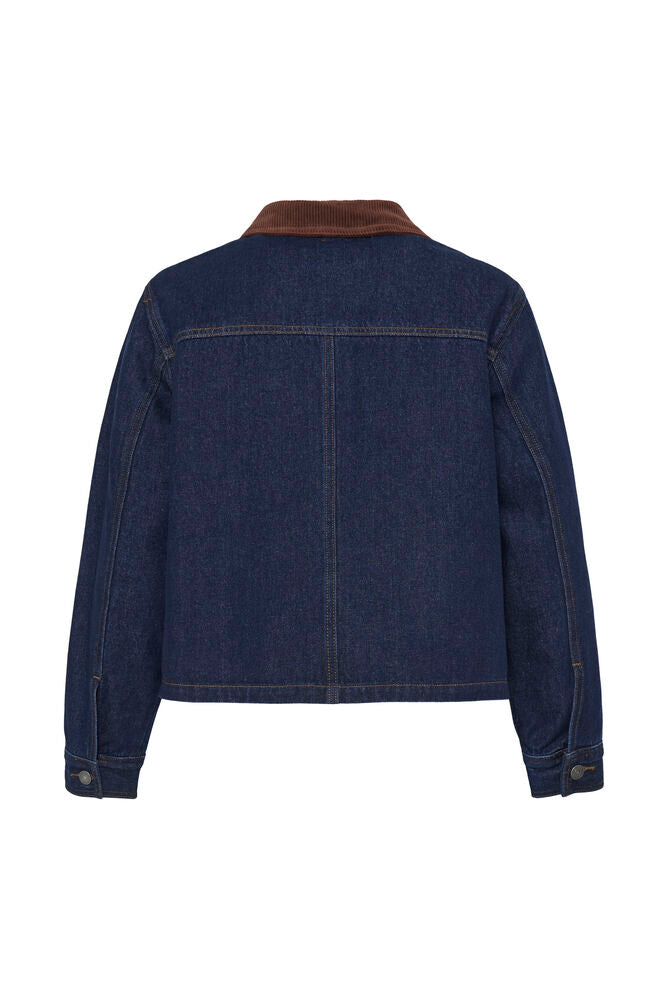 Veste jean à col velours Fransa