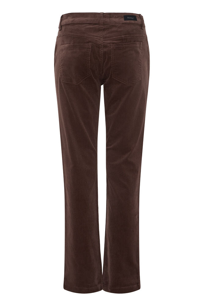 Pantalon en Velours Côtelé choco Fransa