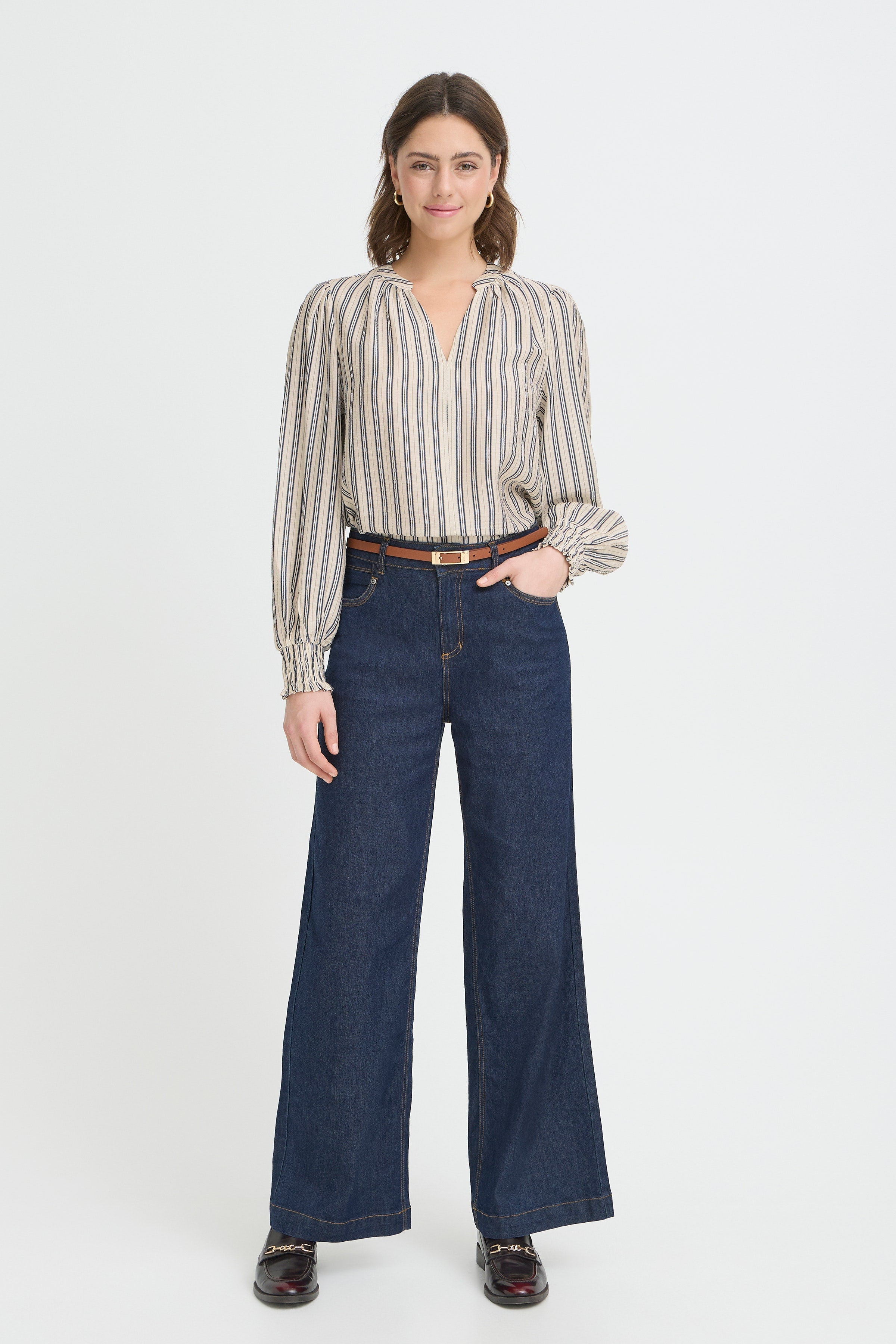 Blouse rayée bleu FRANSA
