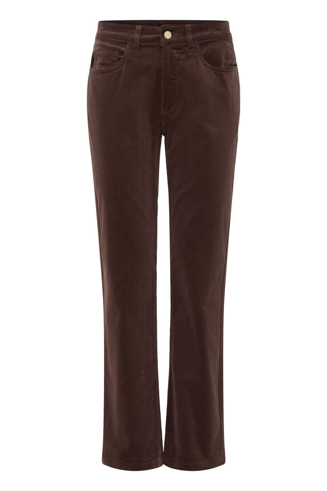 Pantalon en Velours Côtelé choco Fransa