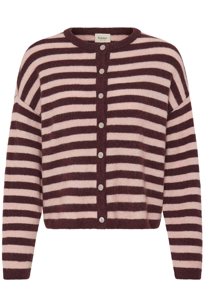Cardigan rayé rose Fransa