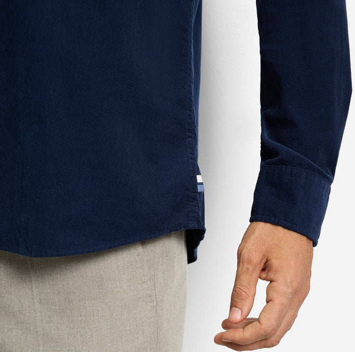 Chemise décontractée velours OLYMP