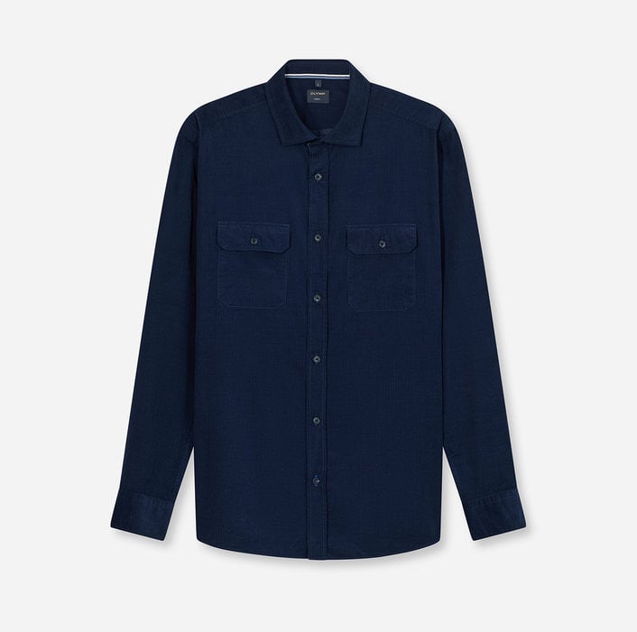 Chemise décontractée velours OLYMP