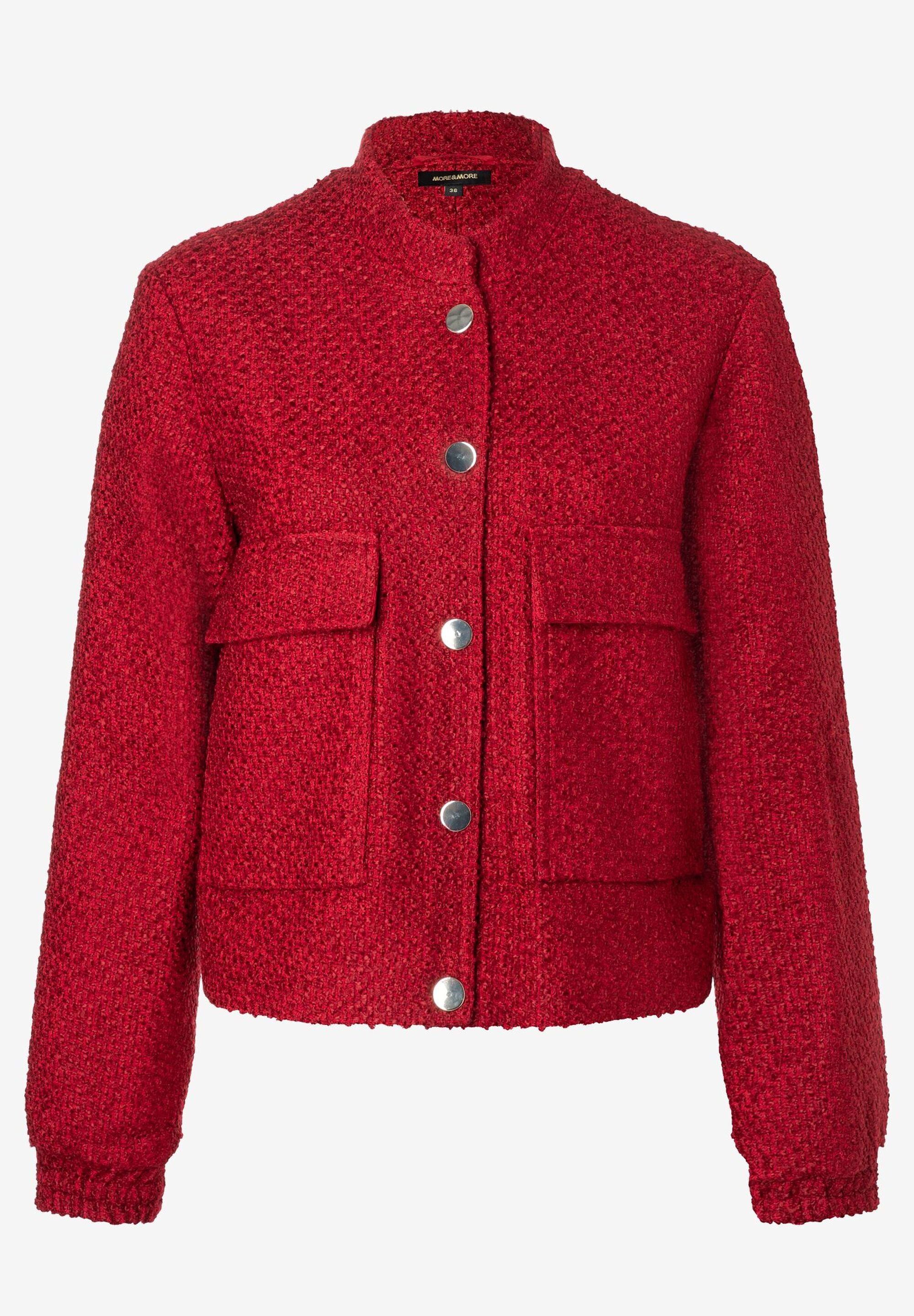 Blouson bouclé rouge MORE & MORE