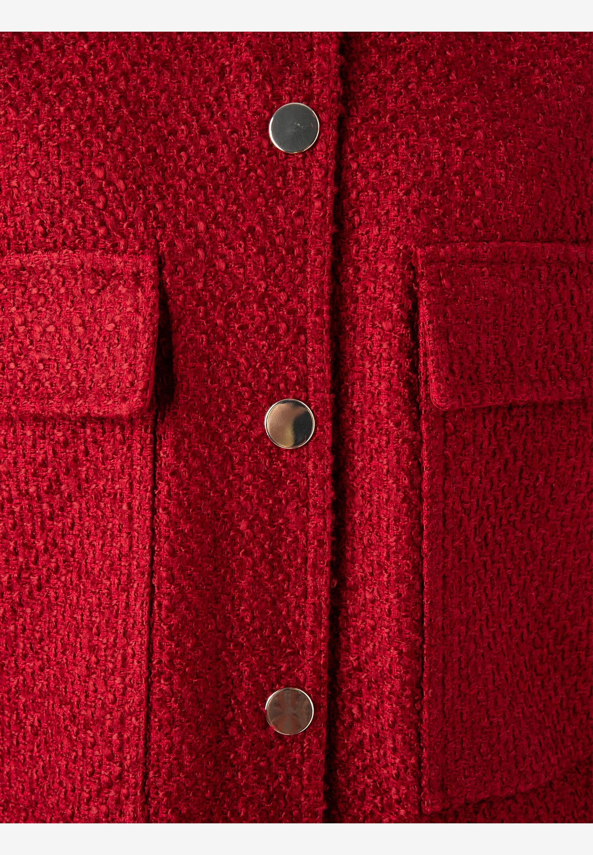 Blouson bouclé rouge MORE & MORE