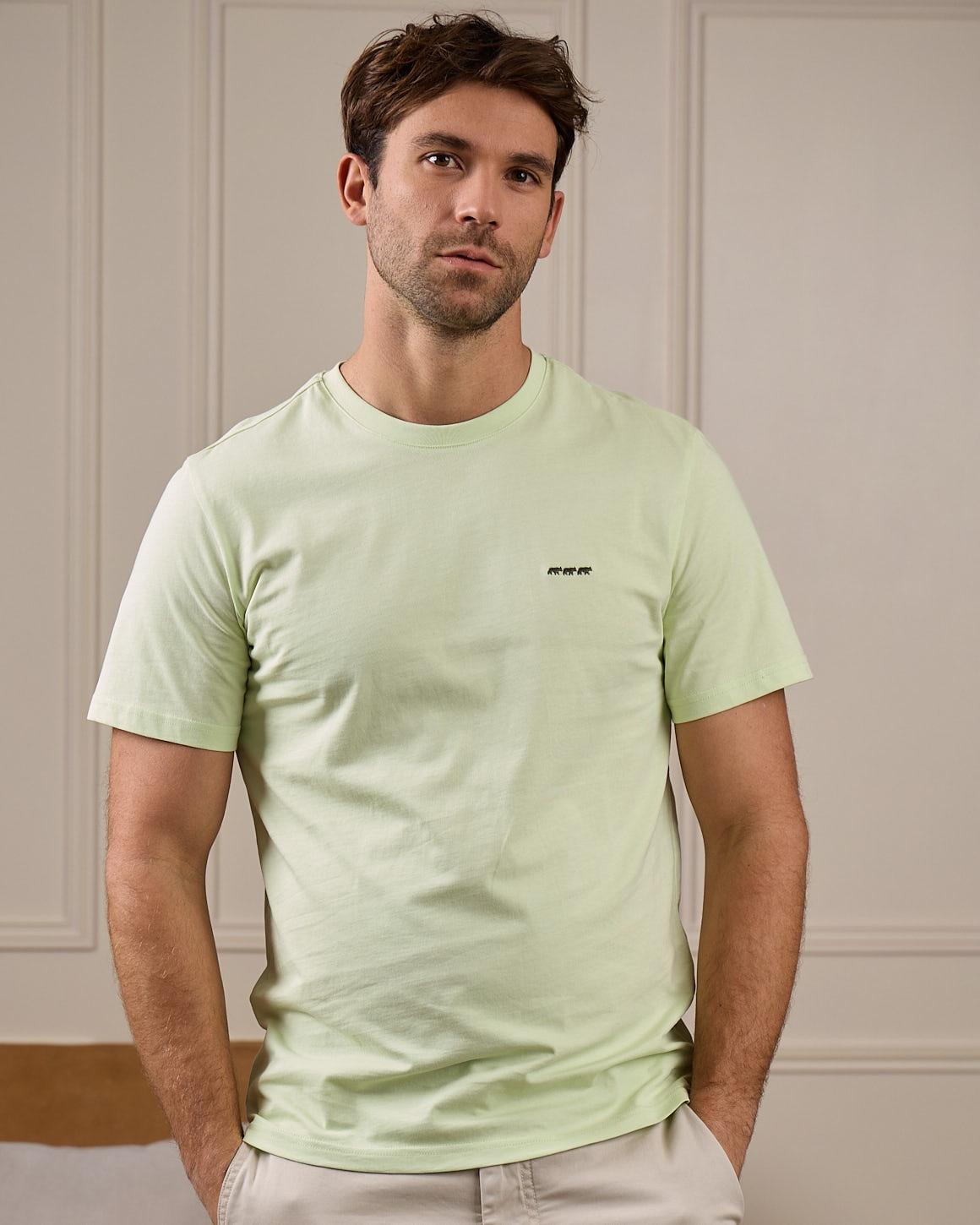 T-shirt vert pâle MISE AU GREEN