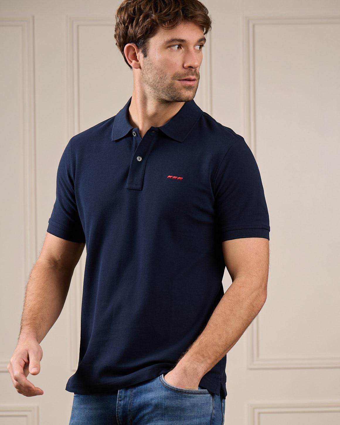 Polo bleu marine MISE AU GREEN