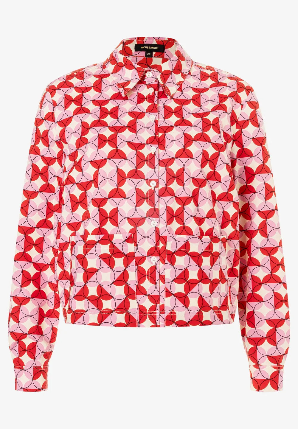 Veste chemisier imprimé rose et rouge MORE & MORE