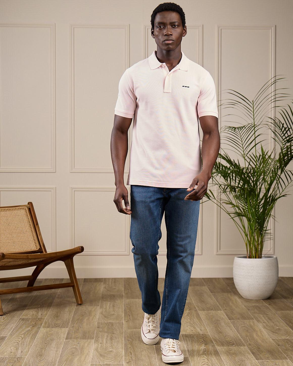 Polo rose clair MISE AU GREEN